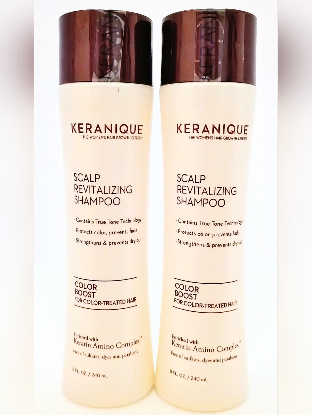 Keranique Color Boost Scalp Revitalizing Shampoo 8 oz 240 mL Lot of 2 New